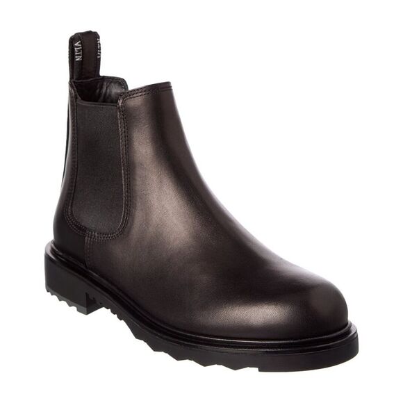 Valentino Beatle Leather Boot, Black